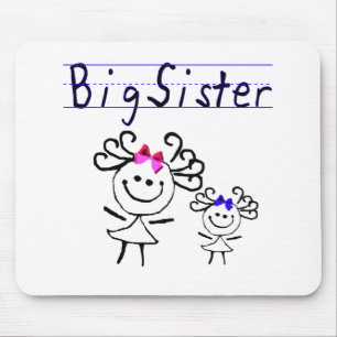 Big sister stick figure mouse pad