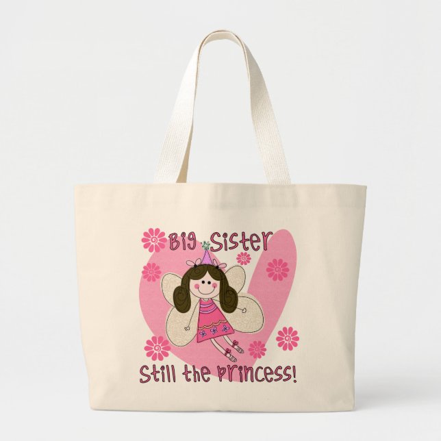 Big Sister Still the Princess Large Tote Bag (Front)