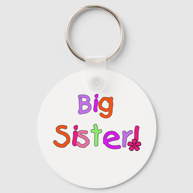 Big Sister T-shirts and Gifts Key Ring (Front)