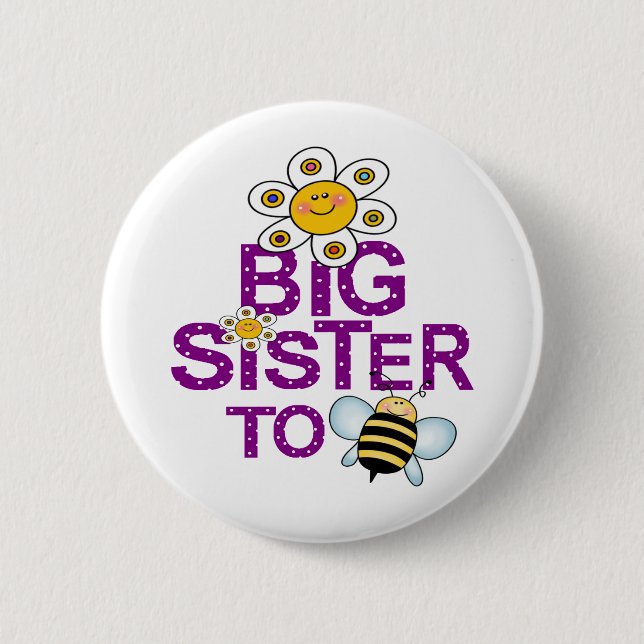 Big Sister To Be! 6 Cm Round Badge (Front)