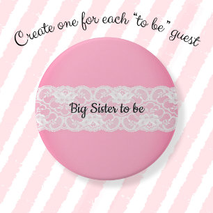 Big Sister to be 7.5 Cm Round Badge