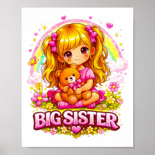 Big sister to be cute pregnancy reveal gift for poster