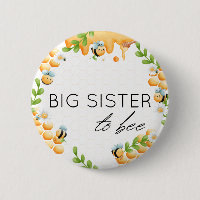 BIG SISTER to Bee Honey Bumble Bee Baby Shower