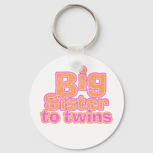 Big Sister to Twins Key Ring (Front)