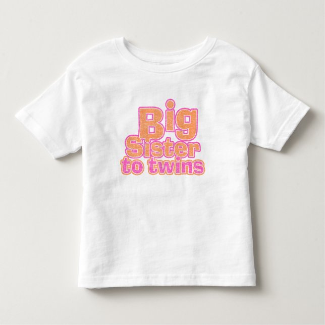 Big Sister to Twins Toddler T-Shirt (Front)