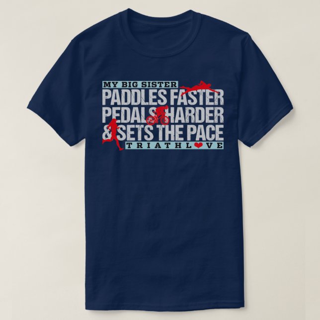 Big Sister Triathlete T-Shirt (Design Front)