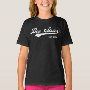 Big Sister TShirt (Est. Year Personalised) (Dark)