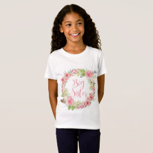 Big Sister Watercolor Girl's Tee
