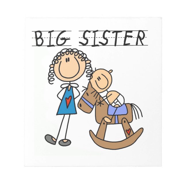 Big Sister With Baby Brother Gifts Notepad (Front)