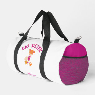 Big Sister with Baby Brother Personalised Name Duffle Bag