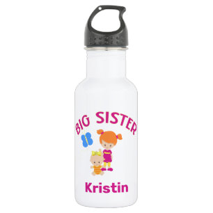 Big Sister with Baby Sister Personalised 532 Ml Water Bottle