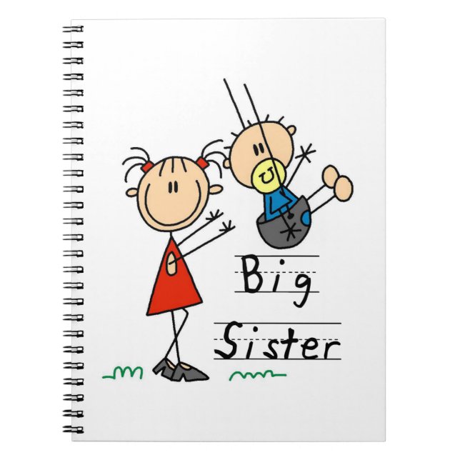 Big Sister with Little Brother Gifts Notebook (Front)