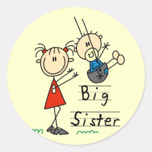 Big Sister with Little Brother Tshirts and Gifts Classic Round Sticker