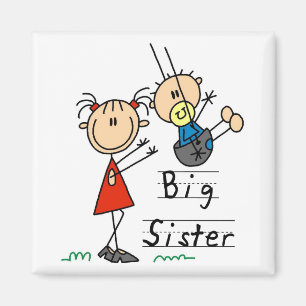 Big Sister with Little Brother Tshirts and Gifts Magnet