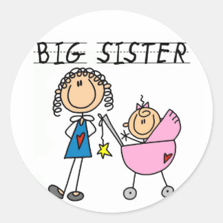 Big Sister with Little Sis Tshirts Classic Round Sticker