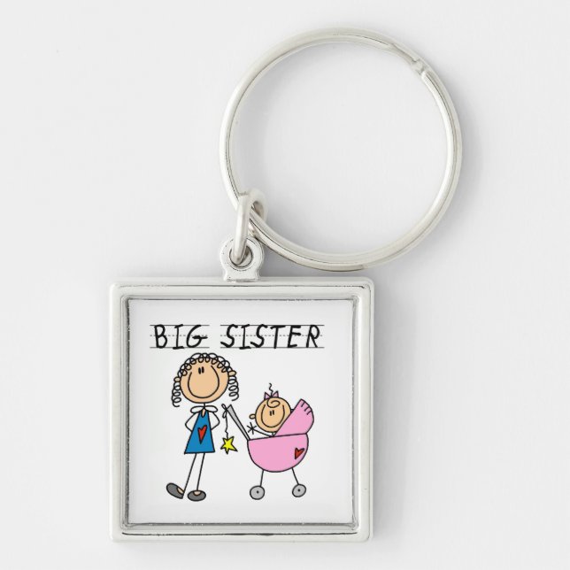 Big Sister With Little Sister Gifts Key Ring (Front)