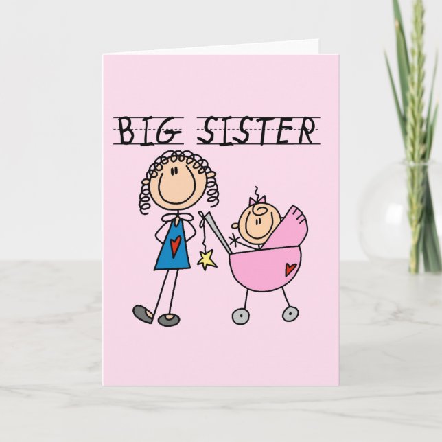 Big Sister with Little Sister T-shirts and Gifts Card (Front)