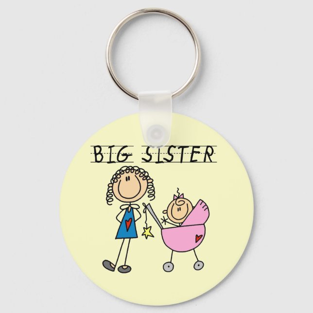 Big Sister With Little Sister T-shirts and Gifts Key Ring (Front)