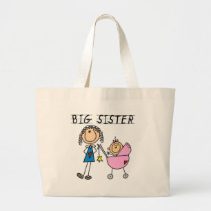 Big Sister With Little Sister T-shirts and Gifts Large Tote Bag