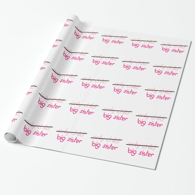 Big Sister Wrapping Paper (Unrolled)