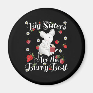 Big Sisters are the Berry Best - Mouse Strawberry Magnet
