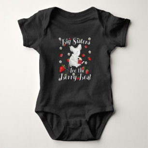 Big Sisters Berry Best - Mouse Strawberry Pun Baby Bodysuit