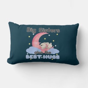 Big Sisters Give the Best Hugs - Moon Bunny Lumbar Cushion