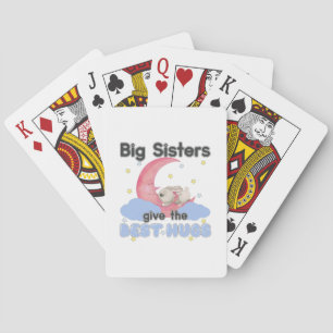 Big Sisters Give the Best Hugs - Moon Bunny Playing Cards