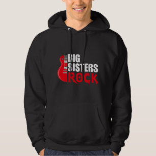 Big Sisters Rock Funny Older Sister Birthday Guita Hoodie
