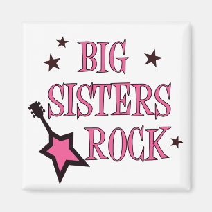 Big Sisters Rock Magnet