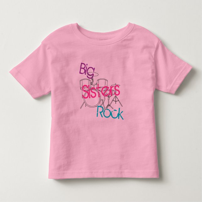 Big Sisters Rock Toddler T-Shirt (Front)