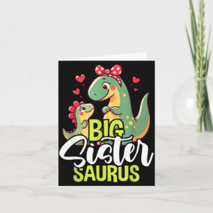 Big sistersaurus sister dinosaur baby mother's day card