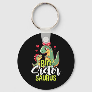 Big sistersaurus sister dinosaur baby mother's day key ring