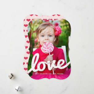 Big Sketched Love XO Valentine's Day Photo Cards