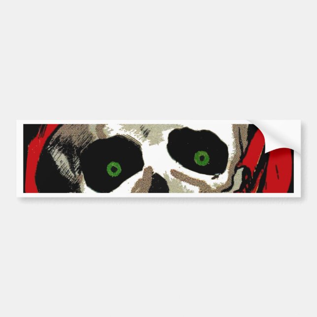 Big Skull Bumper Sticker (Front)