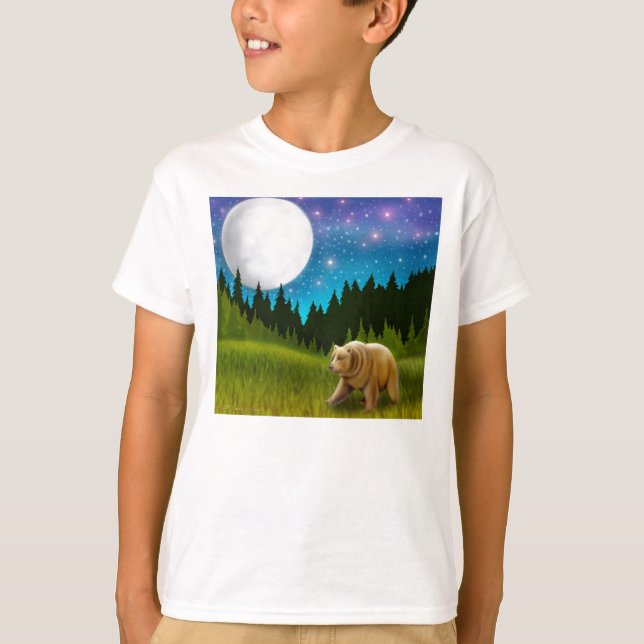 Big Sky Grizzly Kids Sweatshirt T-Shirt (Front)