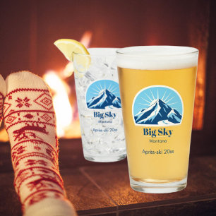 Big sky Montana lone Mountain ski après-ski Glass