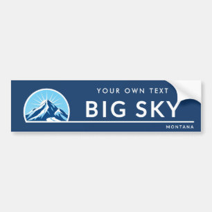 Big sky Montana mountain ski resort Bumper Sticker