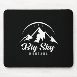 Big Sky Montana Ski Resort Skiing Snowboarding Mouse Pad