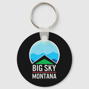 Big Sky Montana Ski Skiing Snowboarding Skier Snow Key Ring