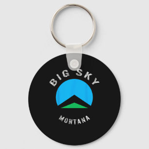 Big Sky Montana Ski Skiing Snowboarding Skier Snow Key Ring