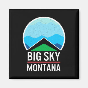 Big Sky Montana Ski Skiing Snowboarding Skier Snow Magnet