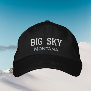 Big sky Montana ski winter vacation outfit Embroidered Hat