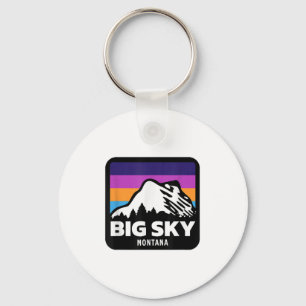 Big Sky Montana Skiing Snowboarding Family Ski _1  Key Ring