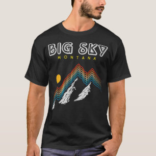 Big Sky Montana USA Ski Resort 1980s Retro Collect T-Shirt