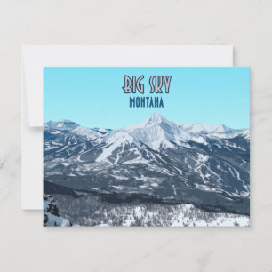Big Sky Montana Vintage Flat Card