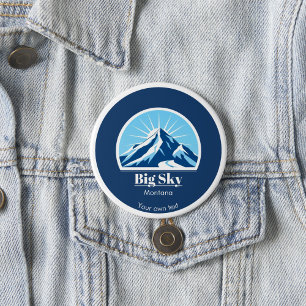 Big sky Montana yellowstone bozeman gift 3 Cm Round Badge
