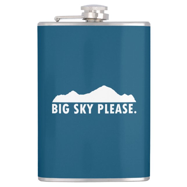 Big Sky Please Hip Flask (Front)