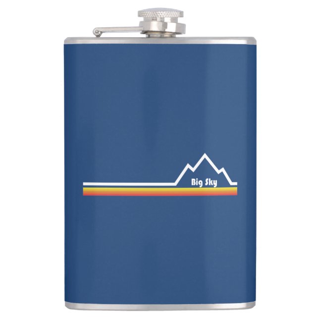 Big Sky Resort Hip Flask (Front)
