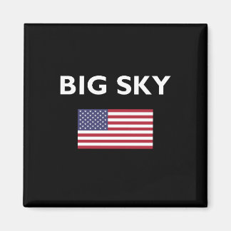 Big Sky USA American Flag Dark Colour Magnet